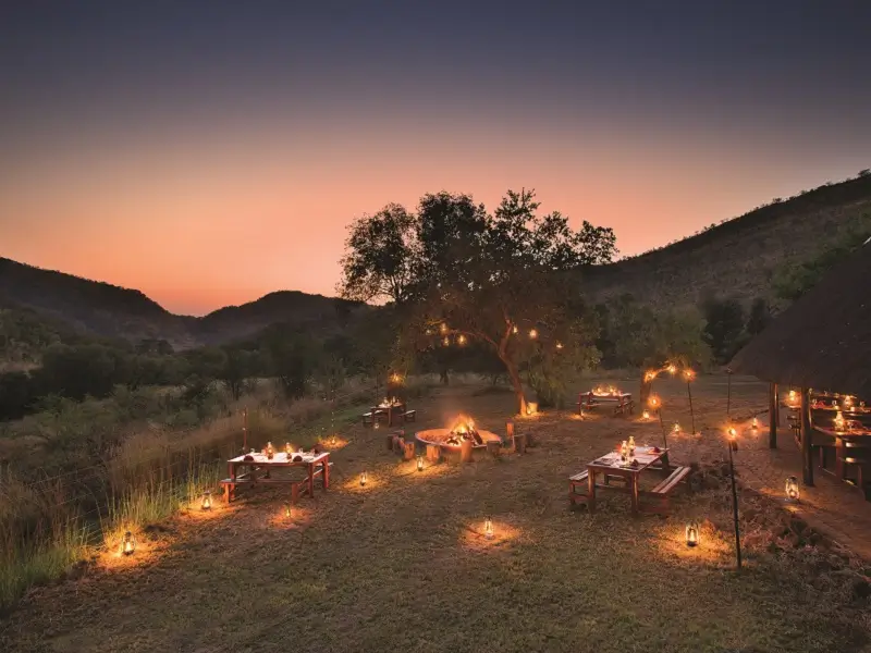 Boma dinner at Bakubung Bush Lodge 