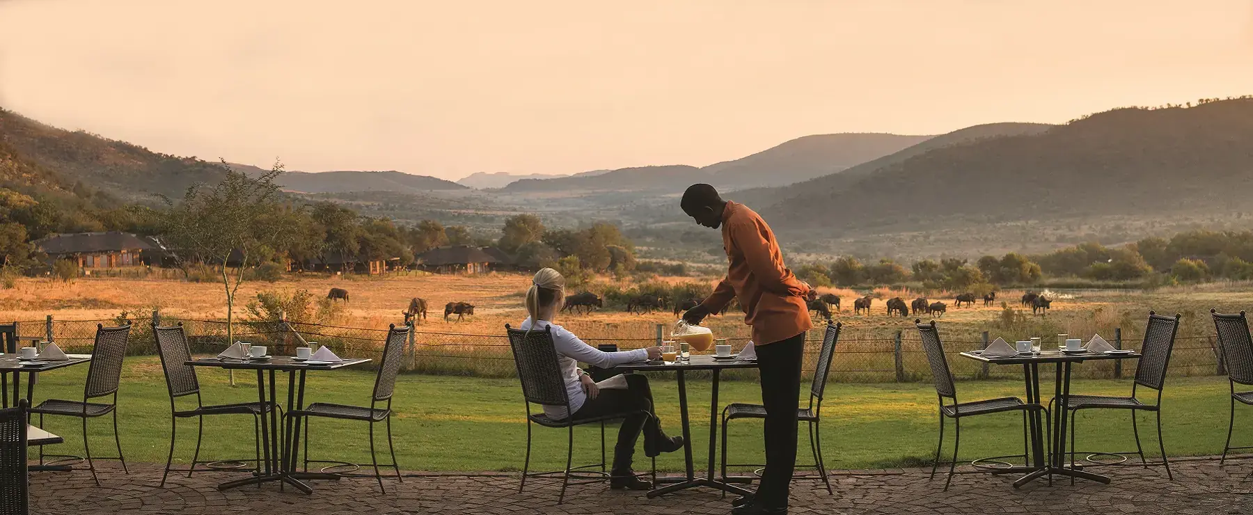 View from the restaurant at Bakubung Bush Lodge