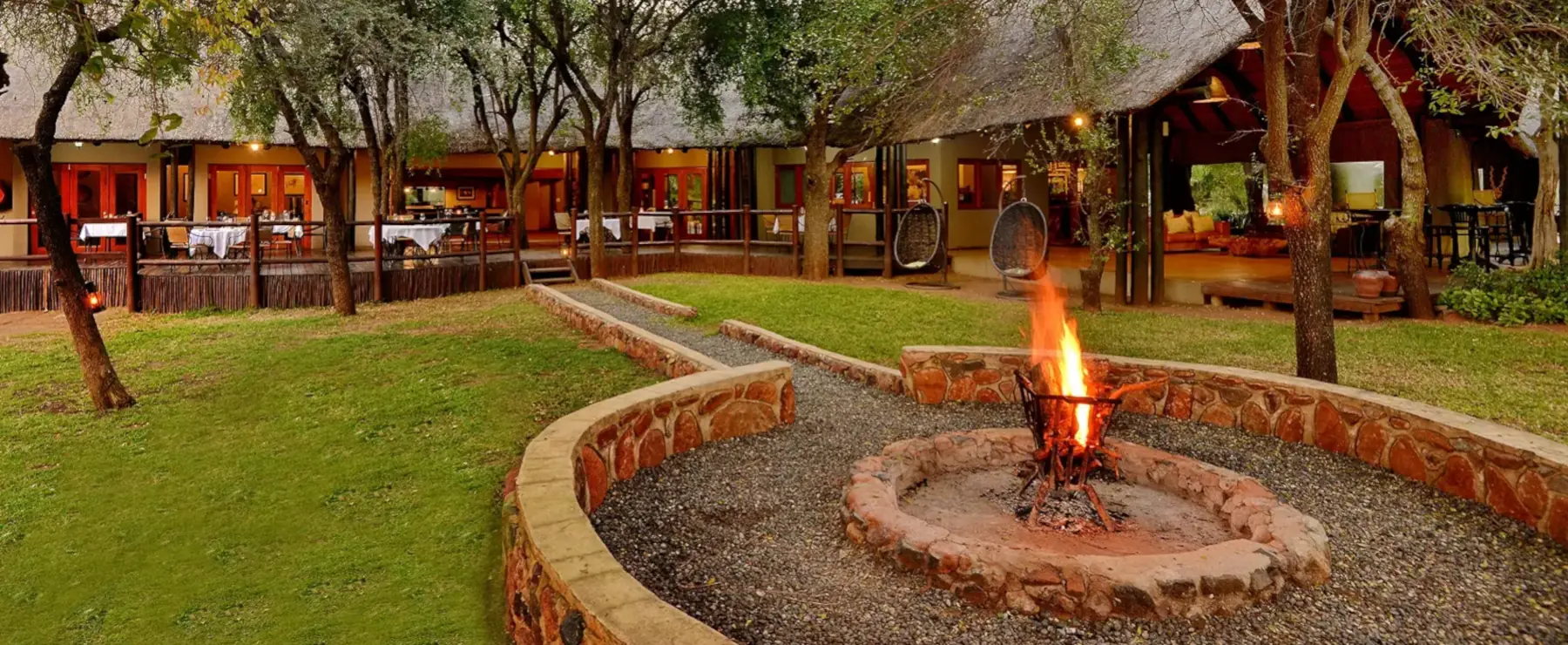 Fire area at Black Rhino Game Lodge
