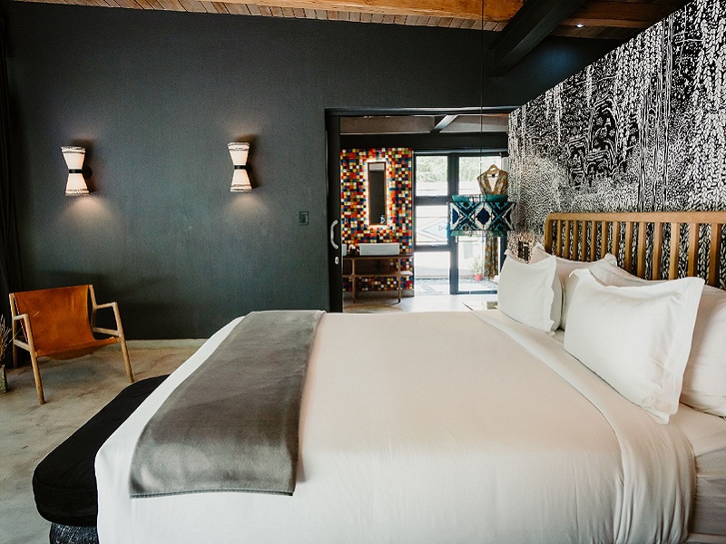 Mbazo bed in their suite 