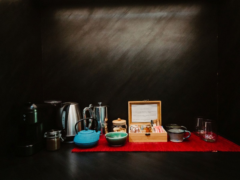 Coffee station at Mbazo 